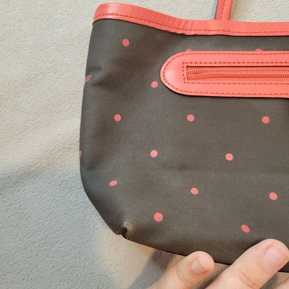 Kate spade Red Black Mini Polka dot / logo design - Picture 3 of 9